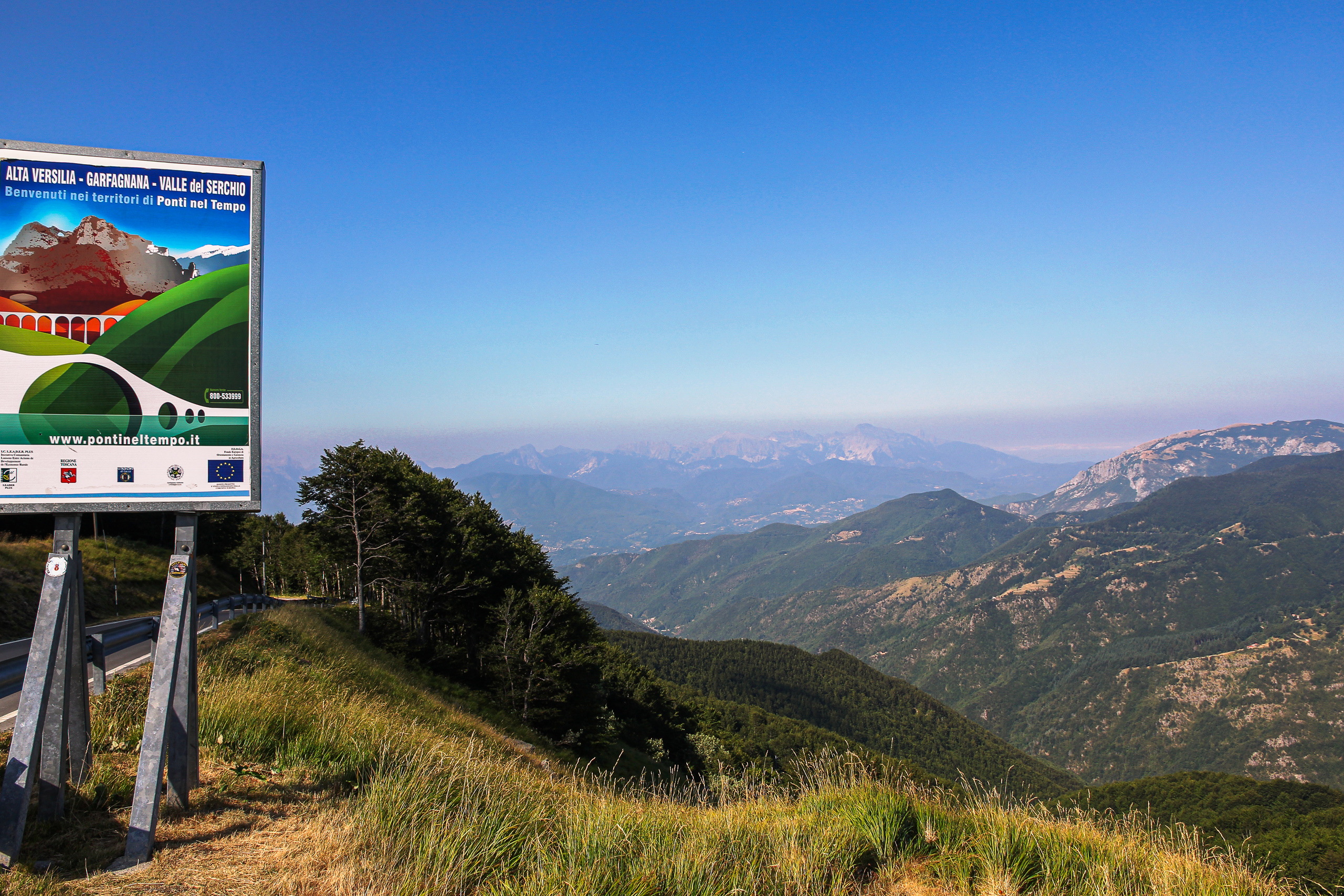 Willkommenstafel für Alta Versilia, Garfagnana und das Serchio-Tal